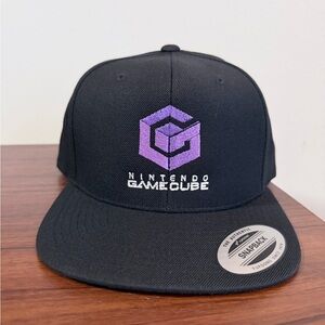 Nintendo GameCube Black Hat with Purple Logo
